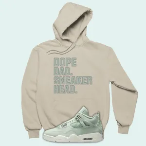 Dope Dad Sneakerhead Hoodie Matching Jordan 4 Abundance Seafoam