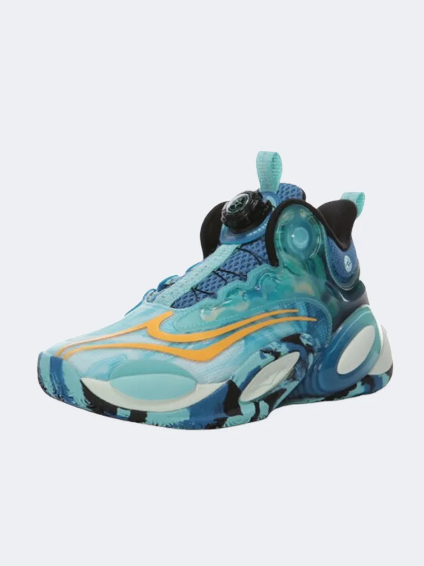 Erke Gs Boys Basketball Shoes Cyan/Green/Orange