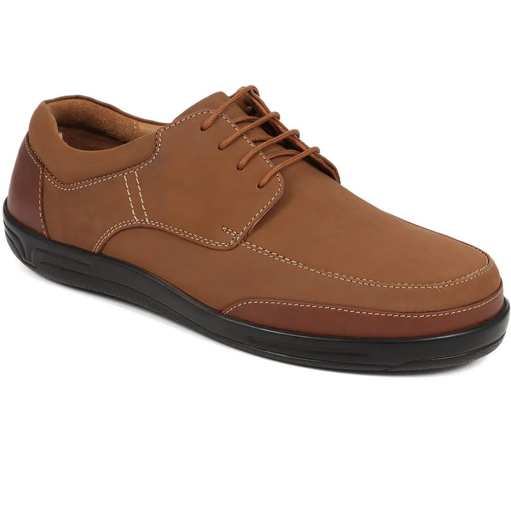 Extra Wide Fit Leather Lace-up Shoes - PAULO / 323 744