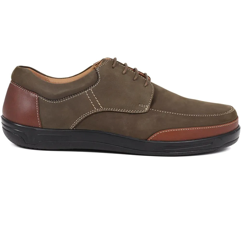 Extra Wide Fit Leather Lace-up Shoes - PAULO / 323 744