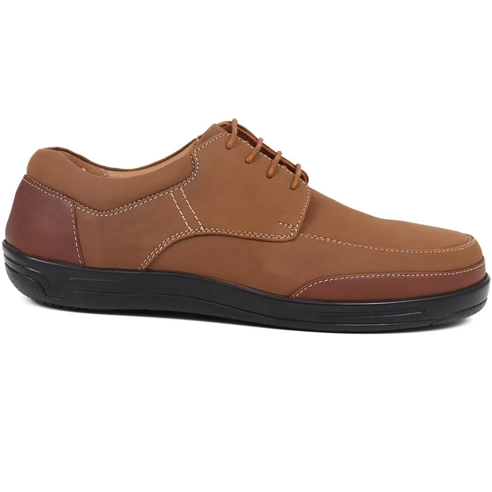 Extra Wide Fit Leather Lace-up Shoes - PAULO / 323 744