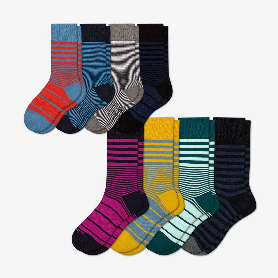 Father-Youth Dress Calf Sock 8-Pack