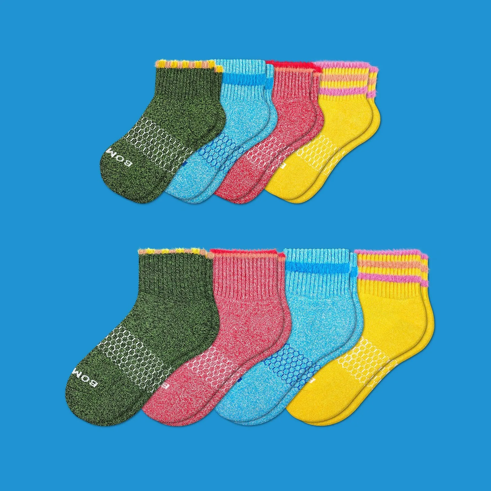 Father-Youth Fuzzy Sesame Street Sock 8-Pack