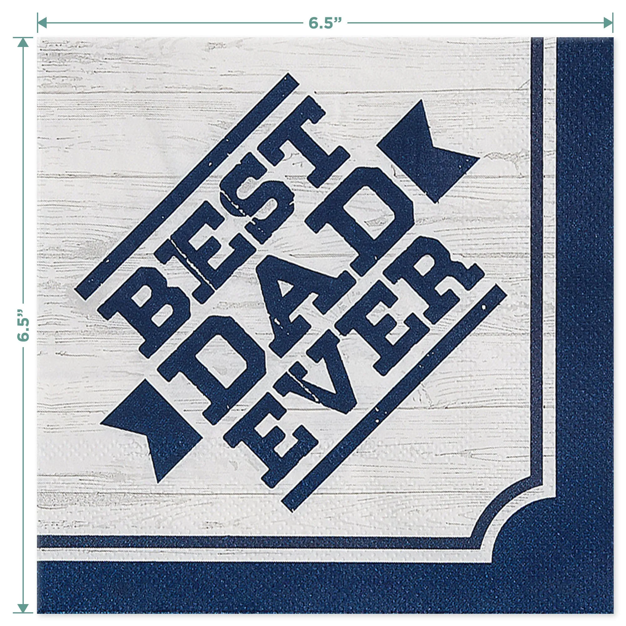 Father's Day Party Supplies - Best Dad Ever Paper Dinner Plates and Lunch Napkins (16 Plates & Napkins)