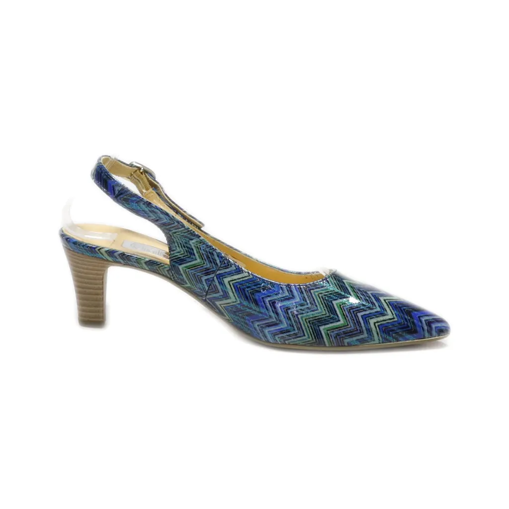 Gabor Kitten Heels Fabric Blue Colour For Women