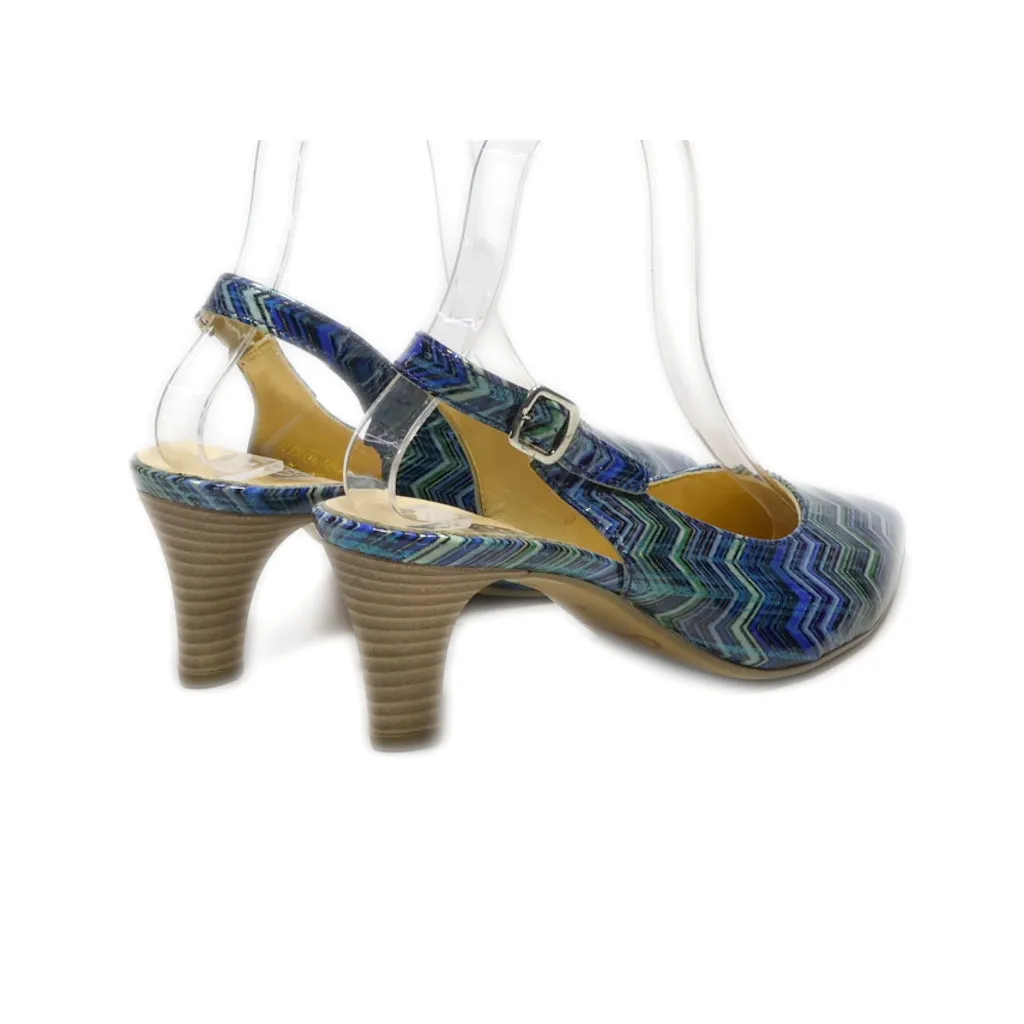 Gabor Kitten Heels Fabric Blue Colour For Women