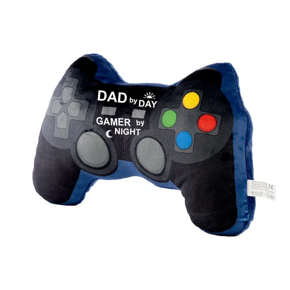 Gamer Cushion Fathers Day Gift - Dad by Day Gamer by Night