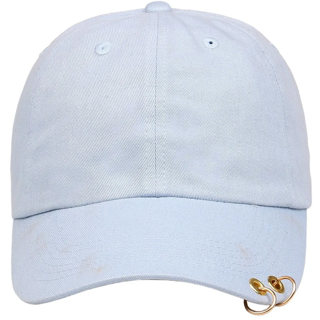 Grommet and Ring on Unstructured Dad Hat Strapback