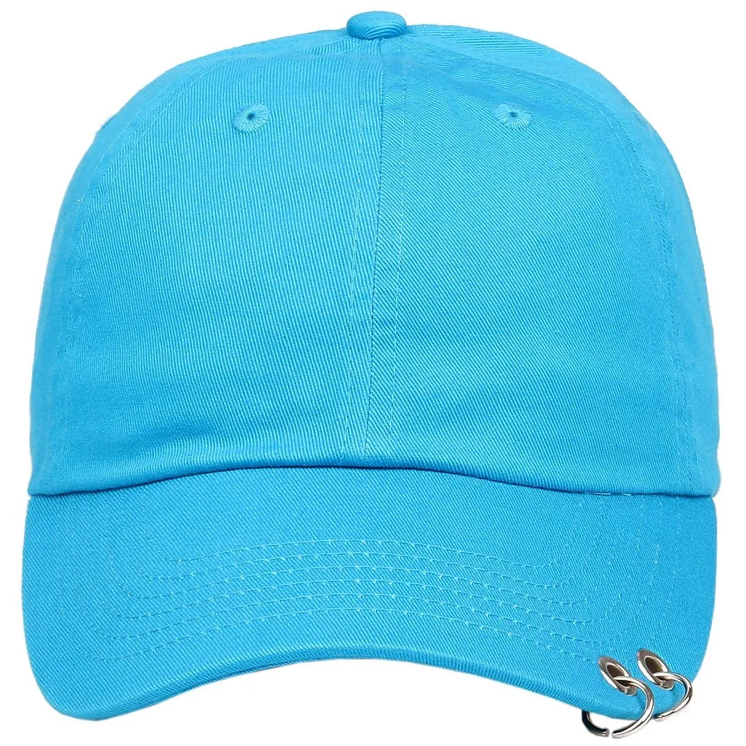 Grommet and Ring on Unstructured Dad Hat Strapback