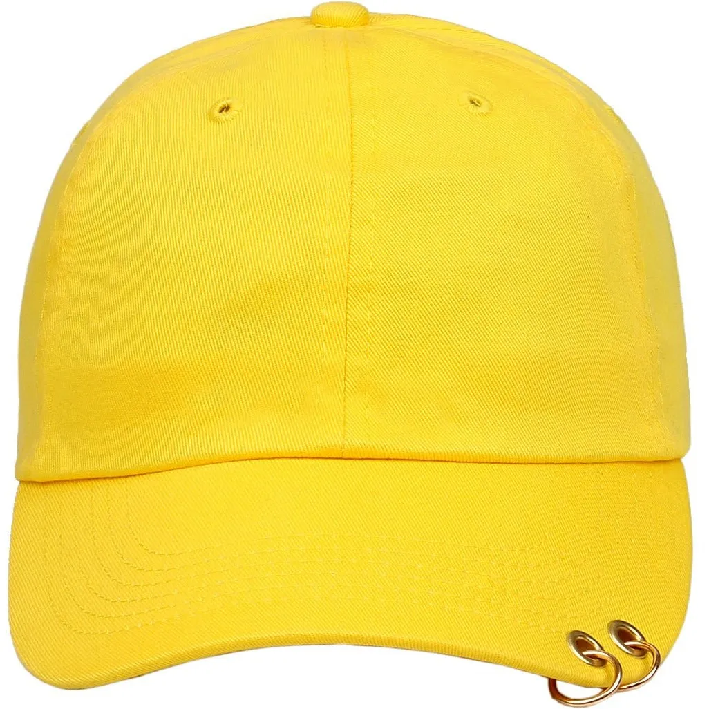 Grommet and Ring on Unstructured Dad Hat Strapback