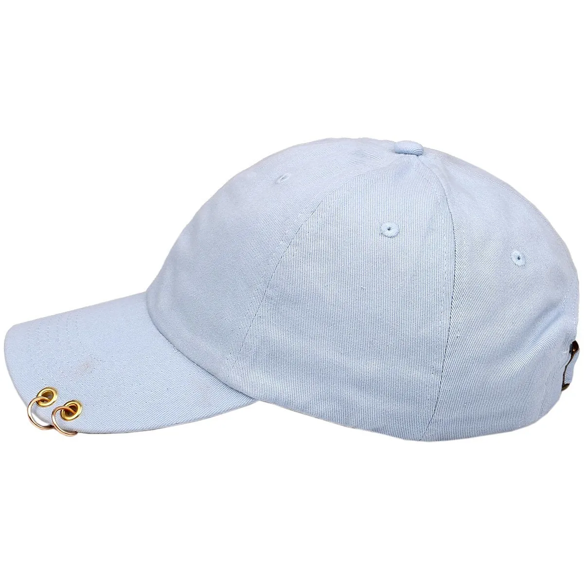 Grommet and Ring on Unstructured Dad Hat Strapback