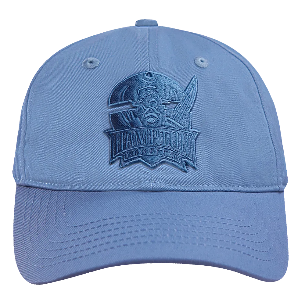 HAMPTON UNIVERSITY NEUTRAL DAD HAT (STEEL BLUE)