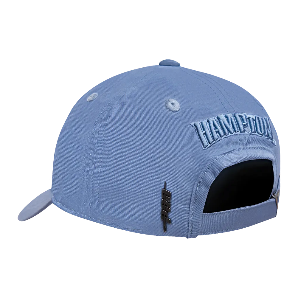 HAMPTON UNIVERSITY NEUTRAL DAD HAT (STEEL BLUE)