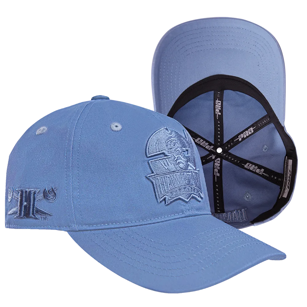 HAMPTON UNIVERSITY NEUTRAL DAD HAT (STEEL BLUE)