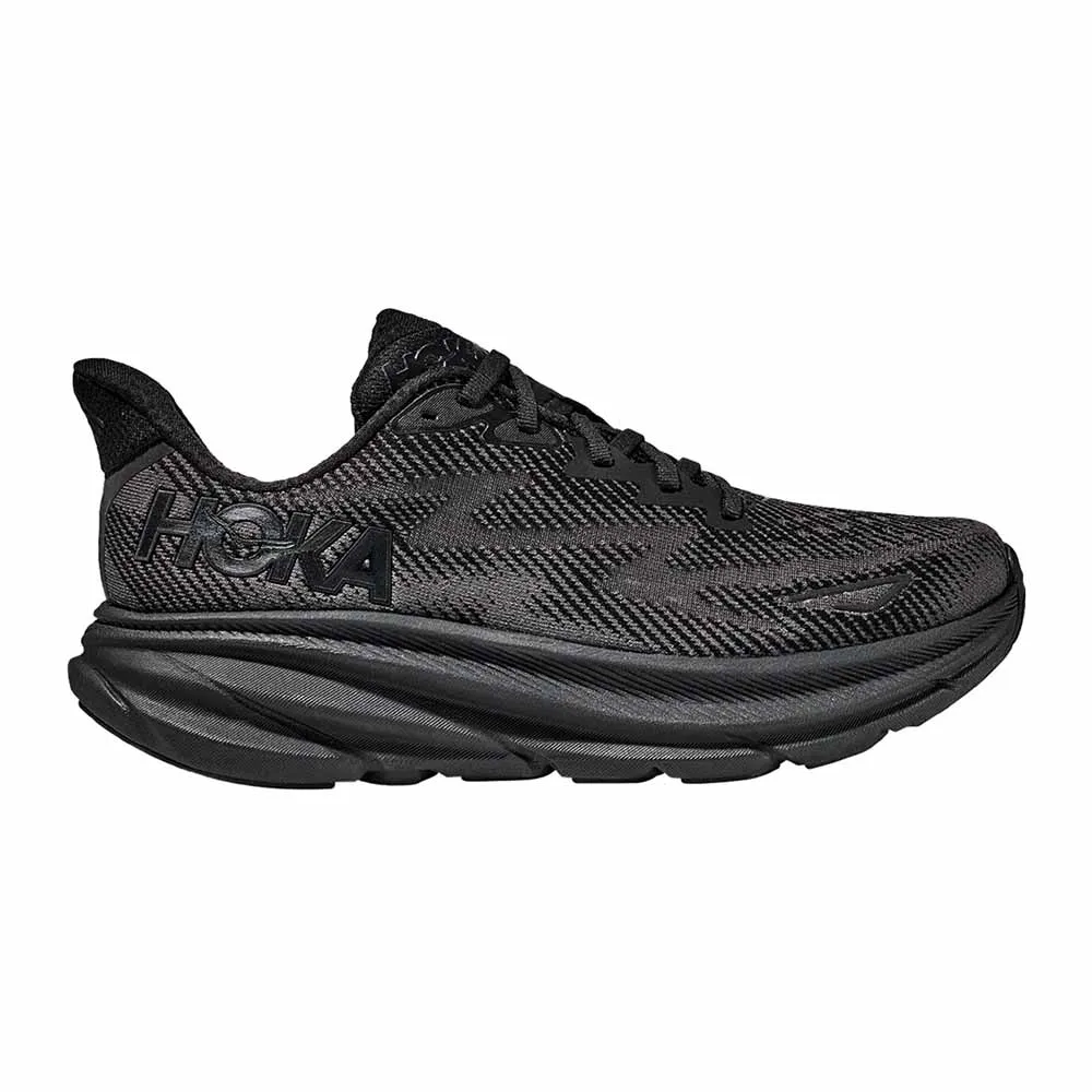 Hoka Clifton 9 Running Shoes - Black/Black