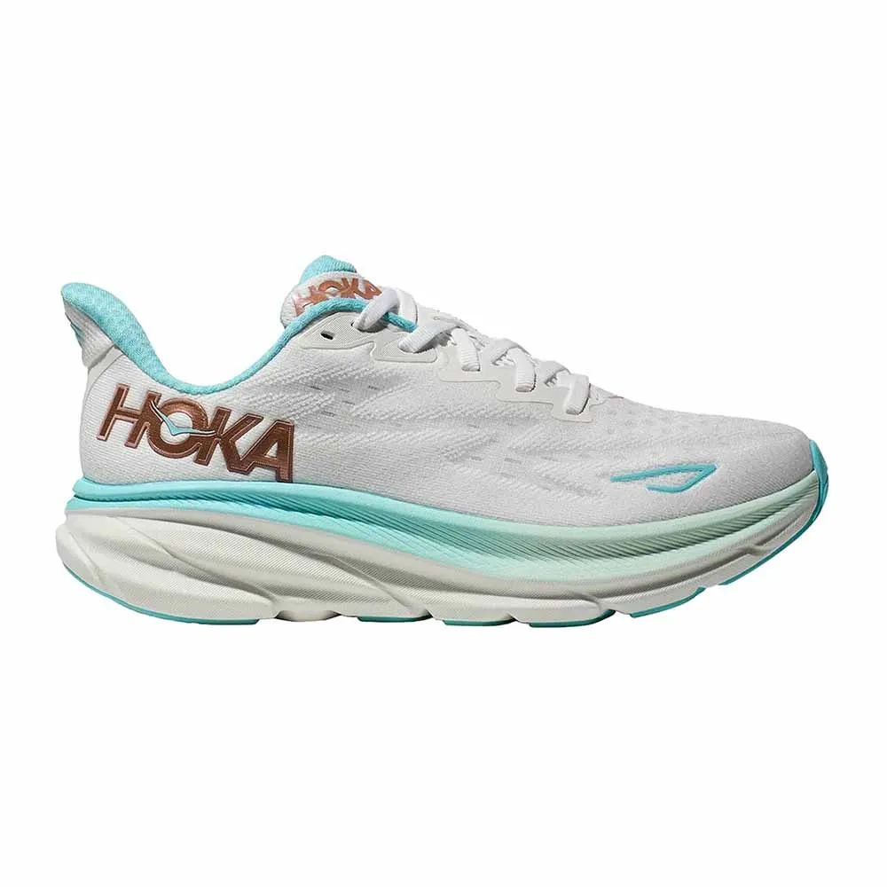 Hoka Clifton 9 Running Shoes - Frost/Rose Gold