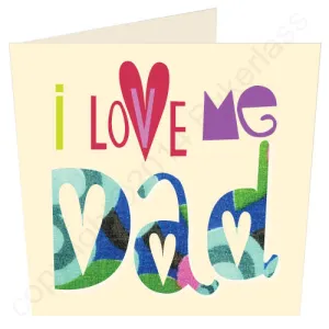 I love Me Dad Geordie Card (G32)