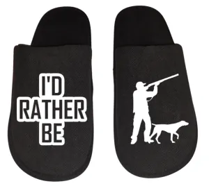 I'd rather be Hunting birds deer Men's Slippers / House Shoes slides gift