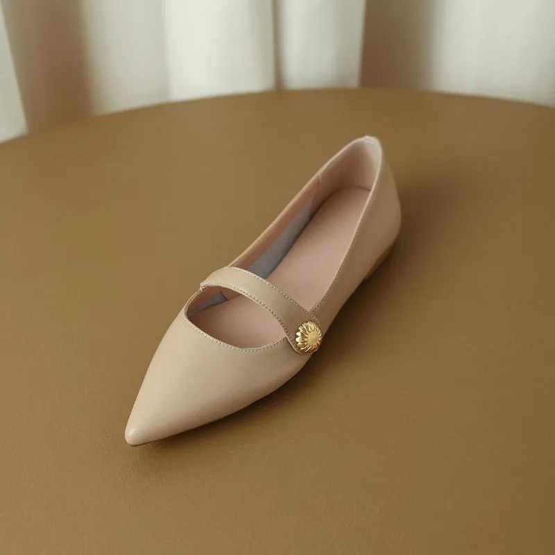 Jael Nude Pointed Toe Flats