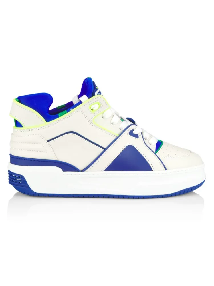 Just Don Men's JD2 Medium Basketball Shoe in White Blue