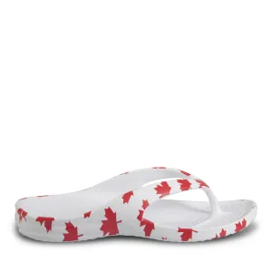 Kids' Flip Flops - Canada (White/Red)