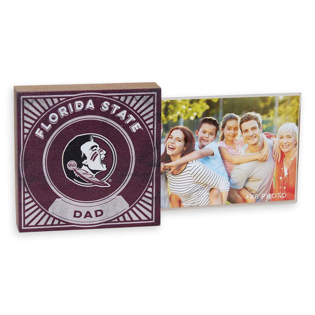 Kindred Hearts Seminole Logo/Florida State Dad Design 5x10.5 Floating Picture Frame