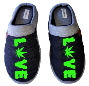 Love Medical Marijuana mmj medicinal weed 4:20 mary Jane DF by DEARFOAMS Men's Slippers / House Shoes slides head dope dad husband gift