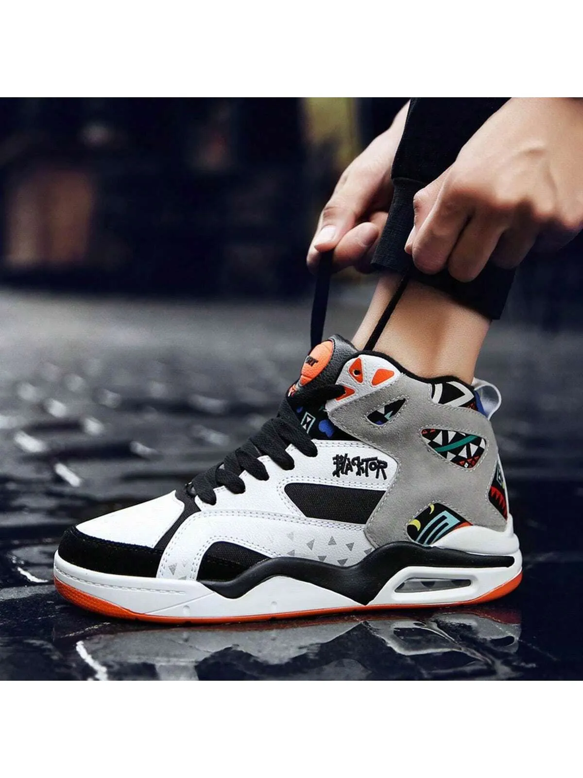 Men's Casual Air-cushion Basketball Shoes Street Fashion Sneakers