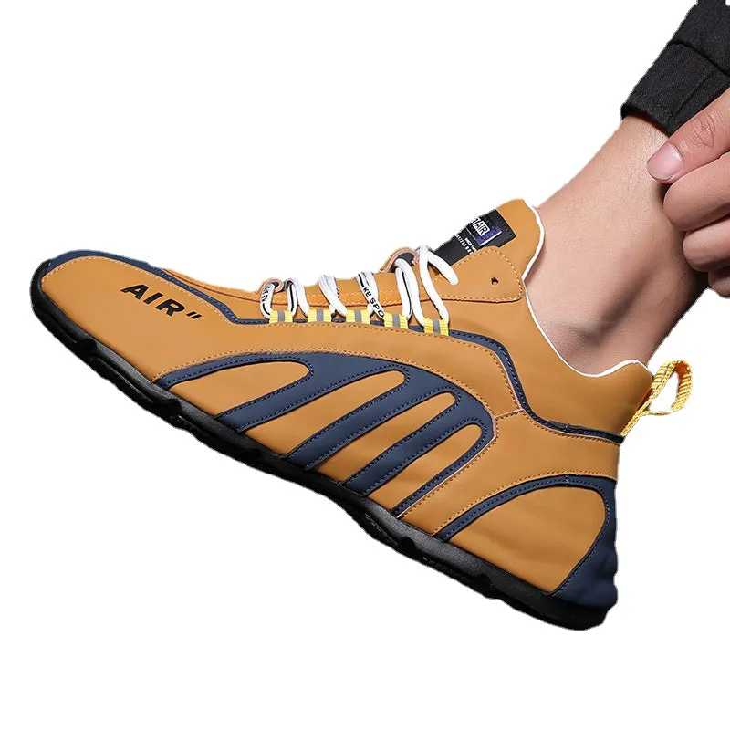 Men's shoes 2022 new autumn high-top shoes men's sports shoes men's casual leather bag bottom ins fashion shoes dad shoes