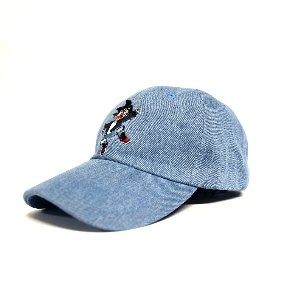 Misunderstood Goku Dad Hat in Denim