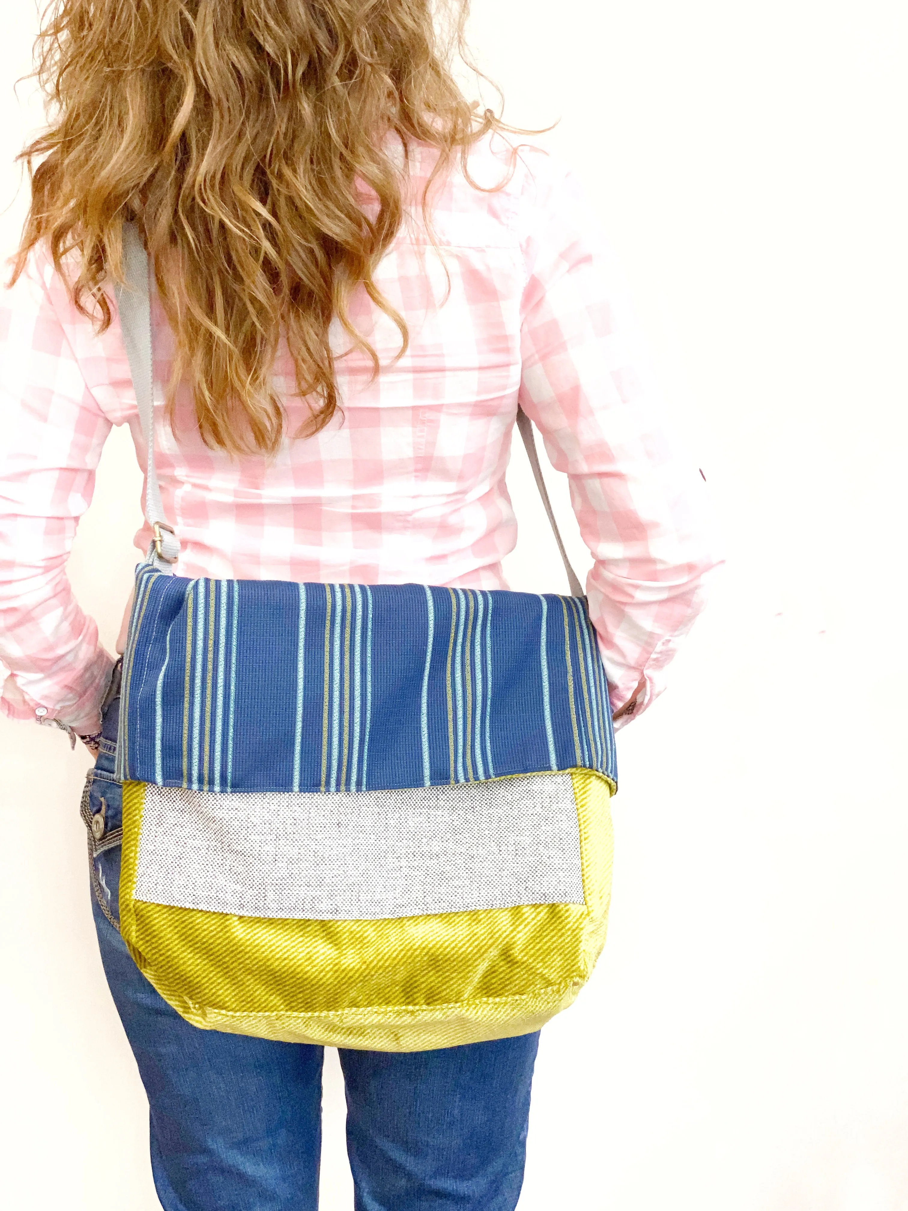 Navy Big Bag, Large Boho Bag, The Weekender - Crossbody Tote, Big Bag