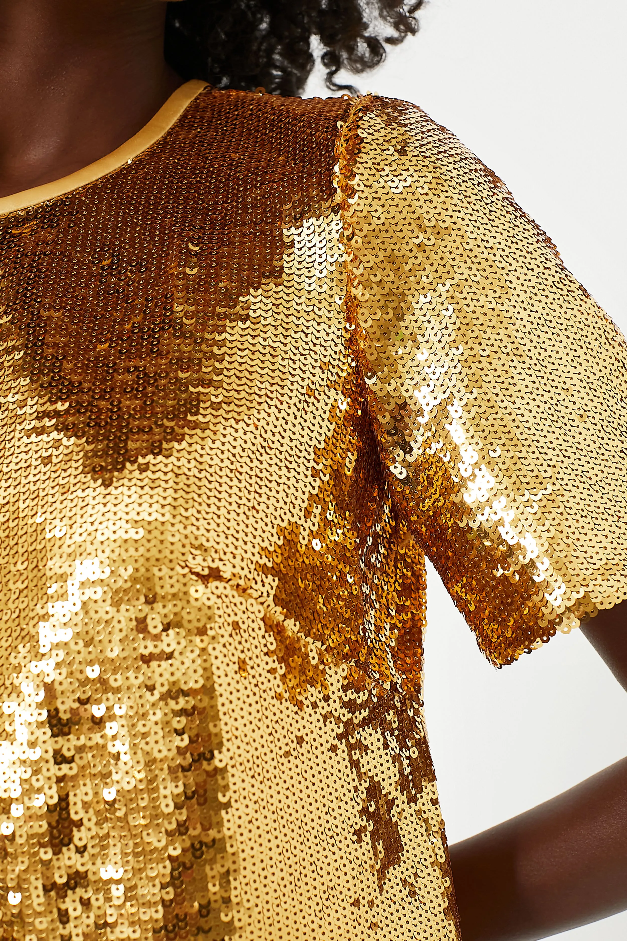 New Gold Luxor Sequin Top