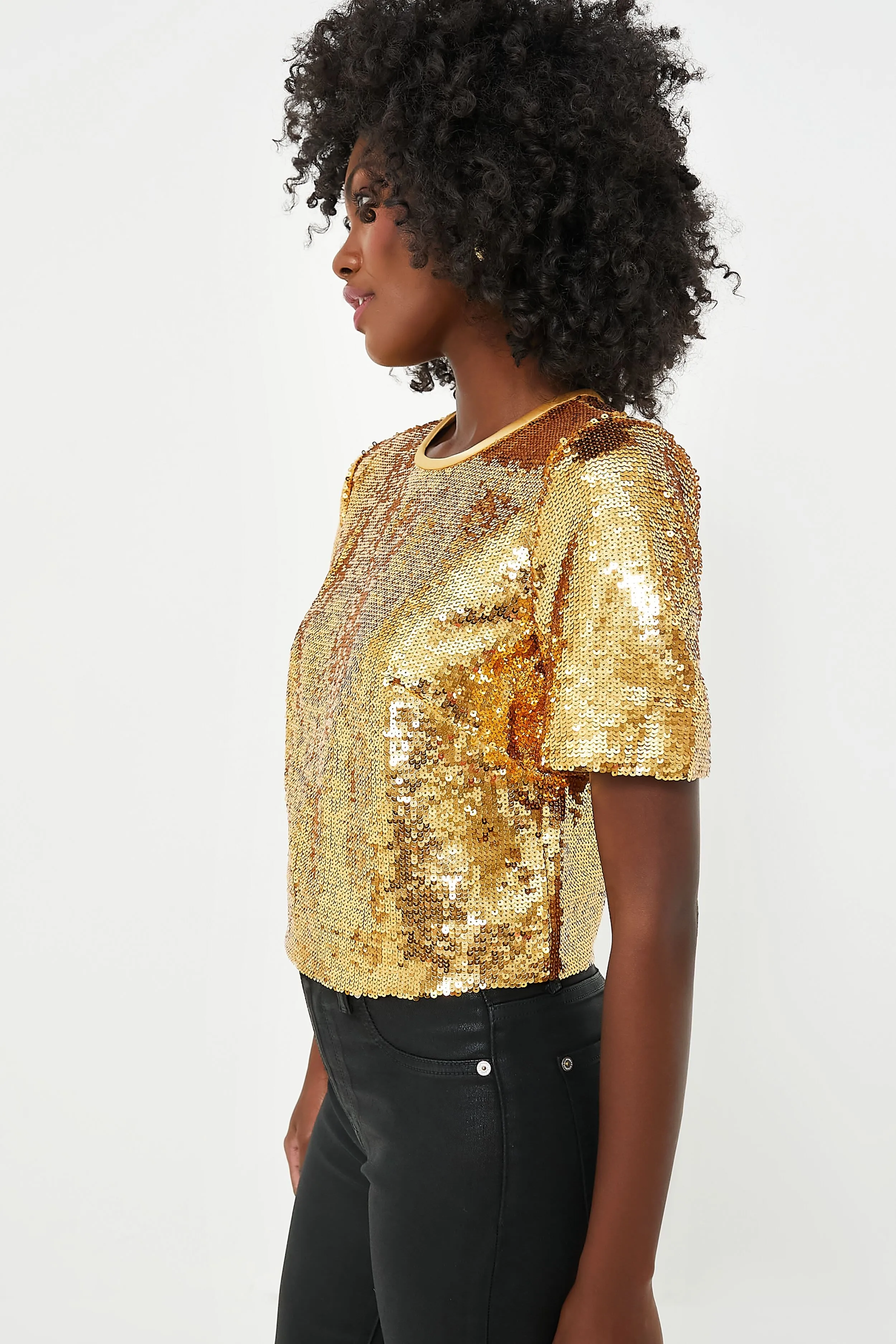 New Gold Luxor Sequin Top