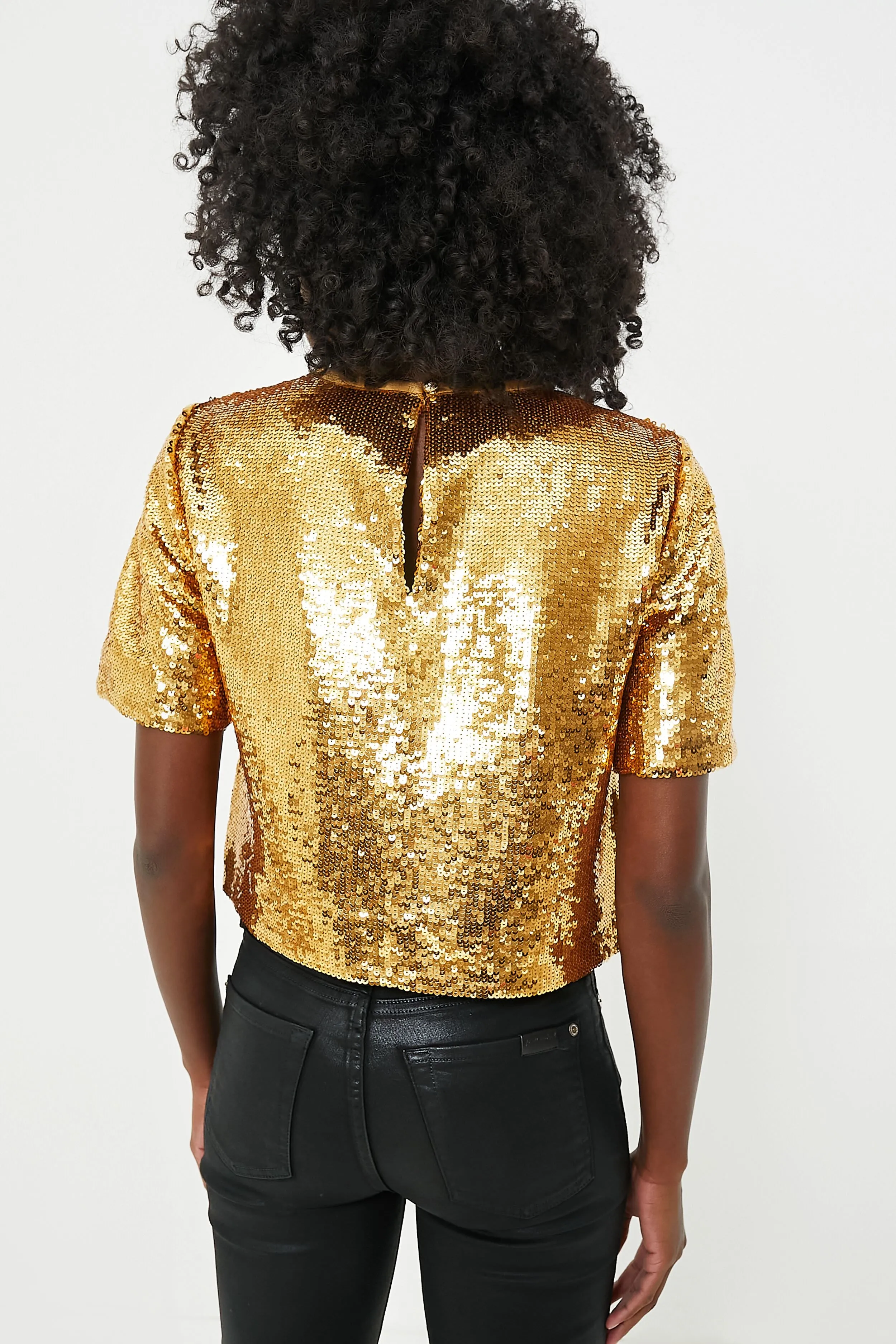 New Gold Luxor Sequin Top