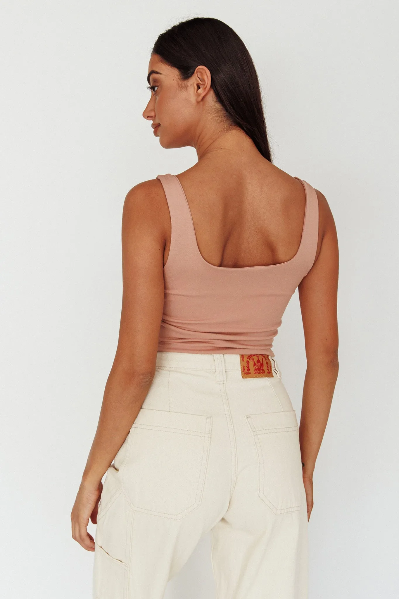 Pali U-Neckline Crop Top Nude