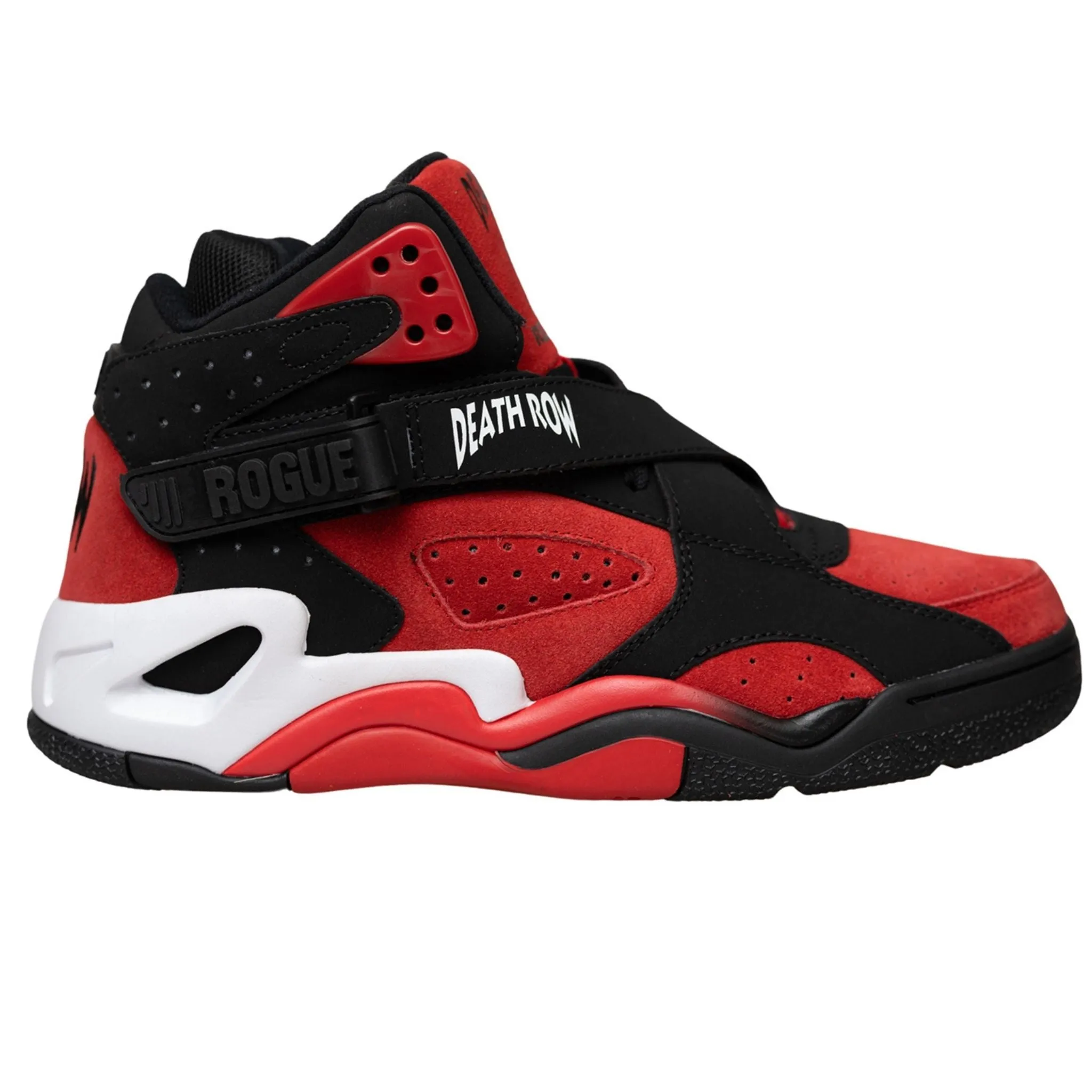 Patrick Ewing Athletics Men's 1BM01784 602 ROGUE X DEATH ROW RECORDS Red Black Basketball Shoes