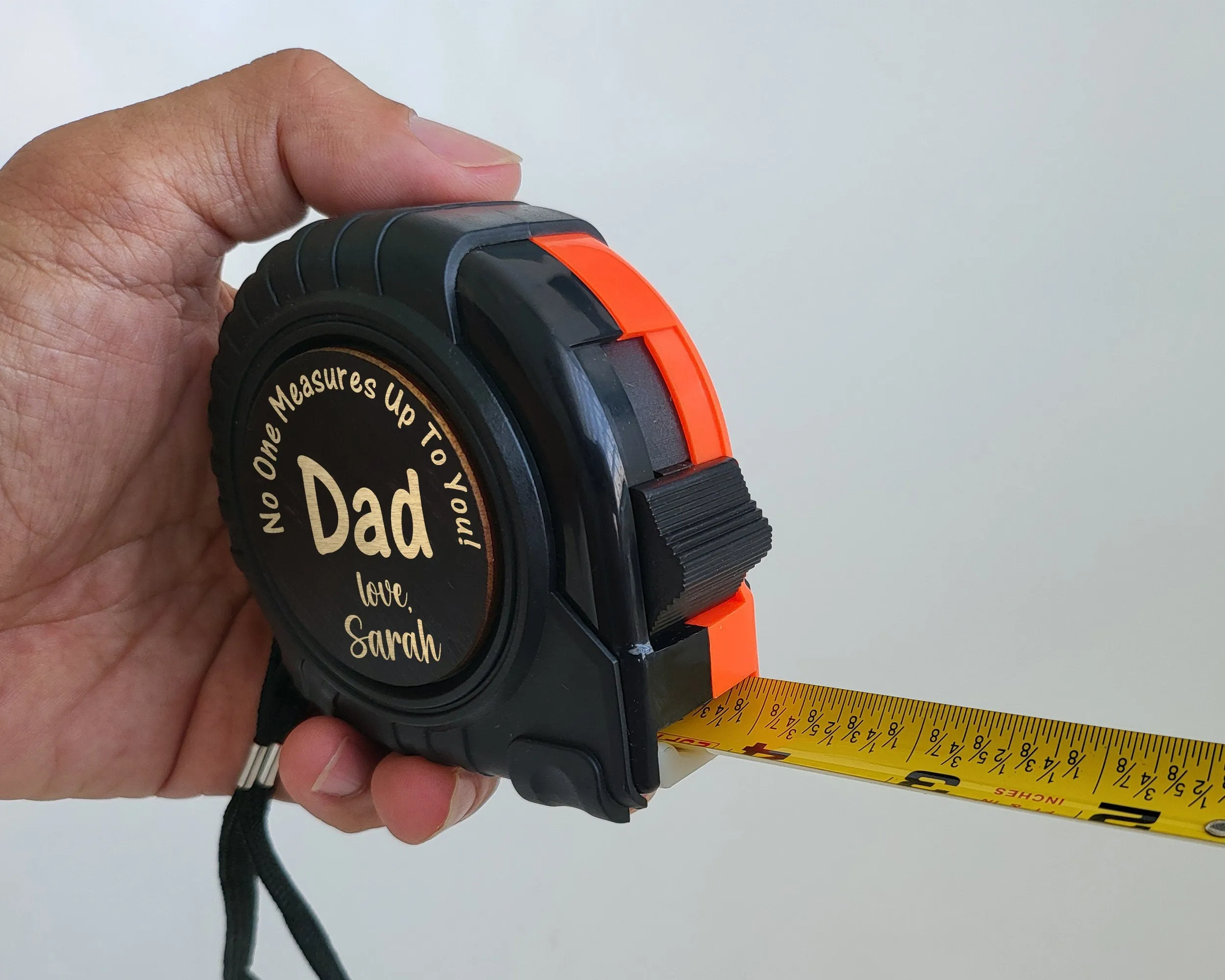 Personalized Measuring Tape 25' | No One Measures Up To You | Gifts for Dad from Daughter Son Wife | Birthday Father New Daddy Gift for Men