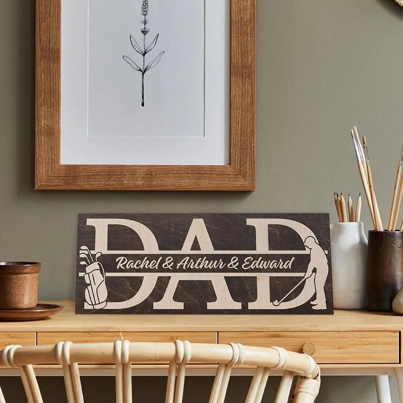 Personalized Wooden Dad Sign