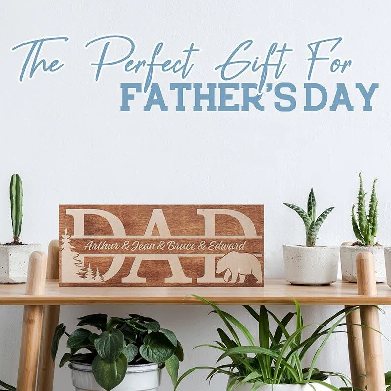 Personalized Wooden Dad Sign