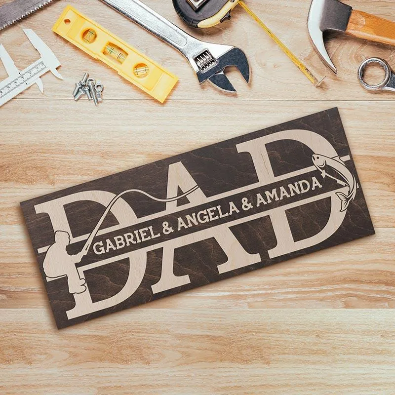 Personalized Wooden Dad Sign