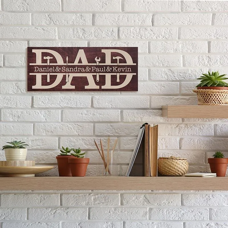 Personalized Wooden Dad Sign