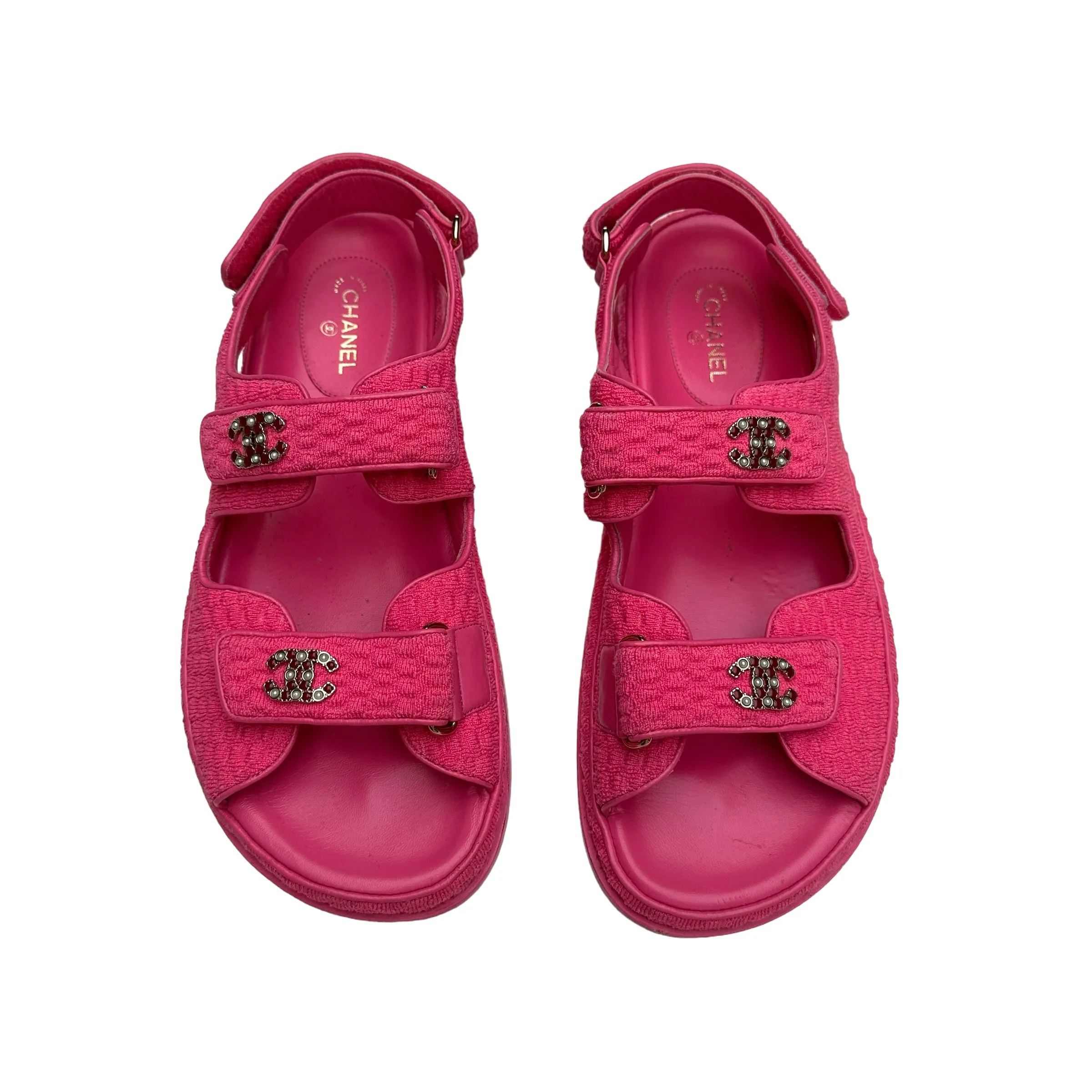 Pink Dad Fabric Sandals - 10.5