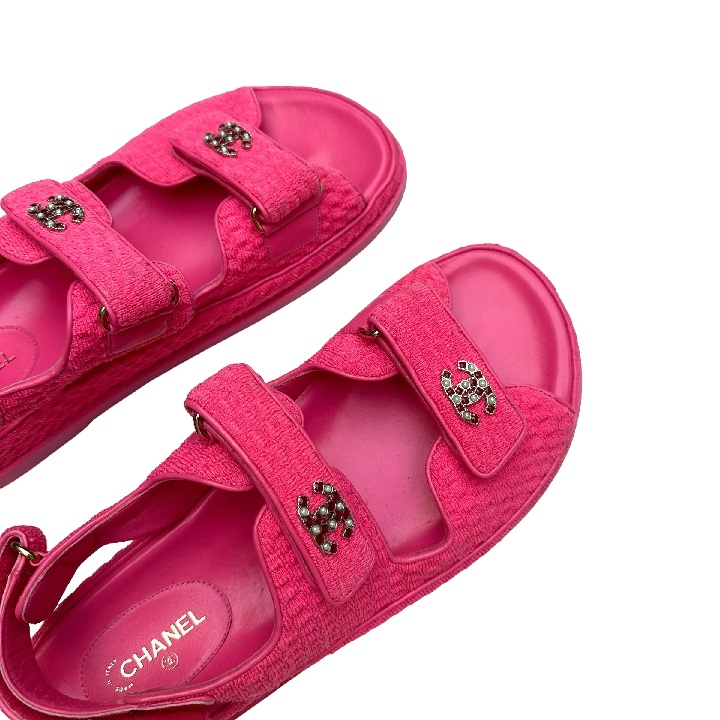 Pink Dad Fabric Sandals - 10.5