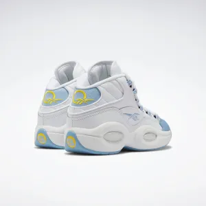 Reebok Footwear Kids Question Mid Shoes Junior Ftwwht/Flublu/Toxyel