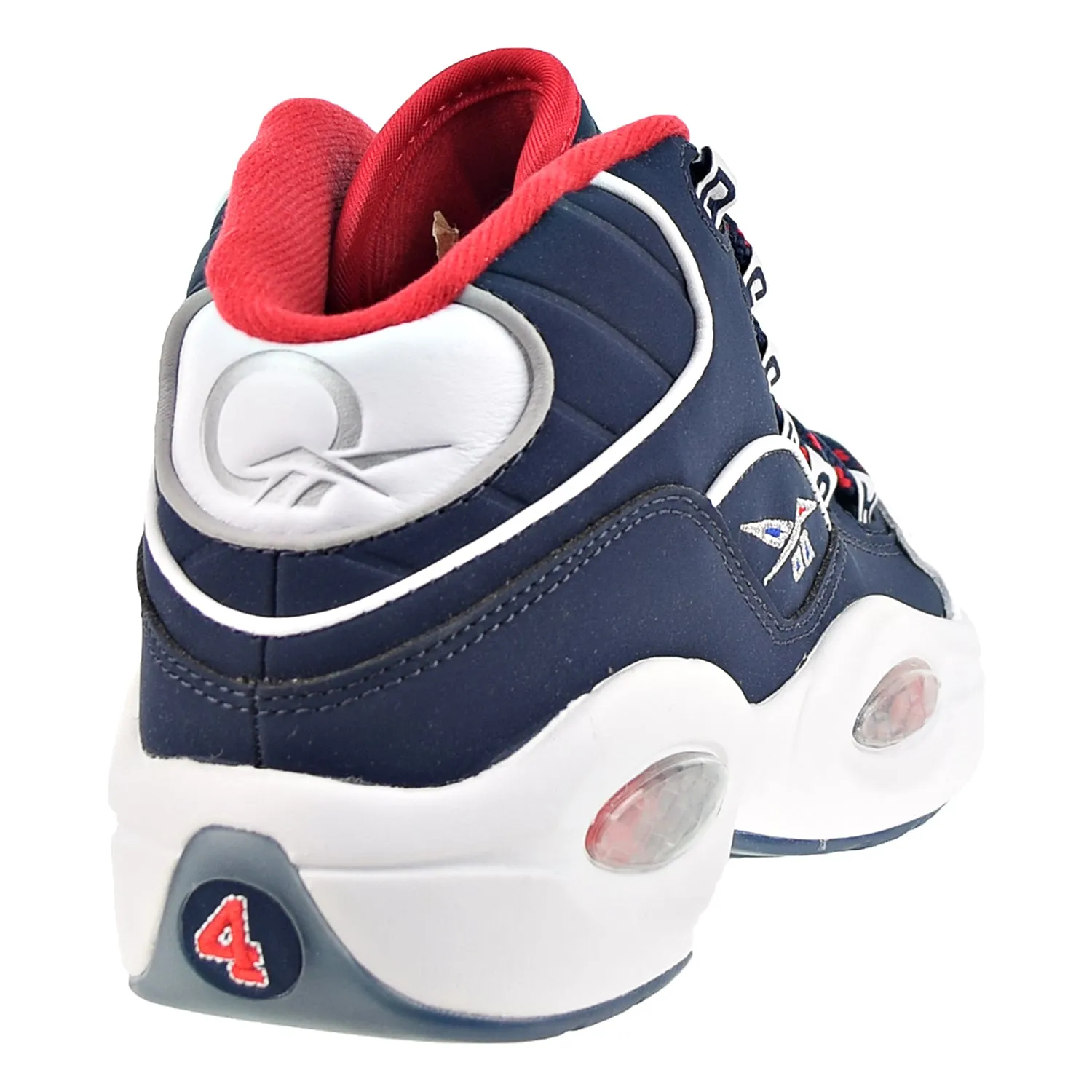 Reebok Question Mid Big Kids' Shoes White/Red/Navy