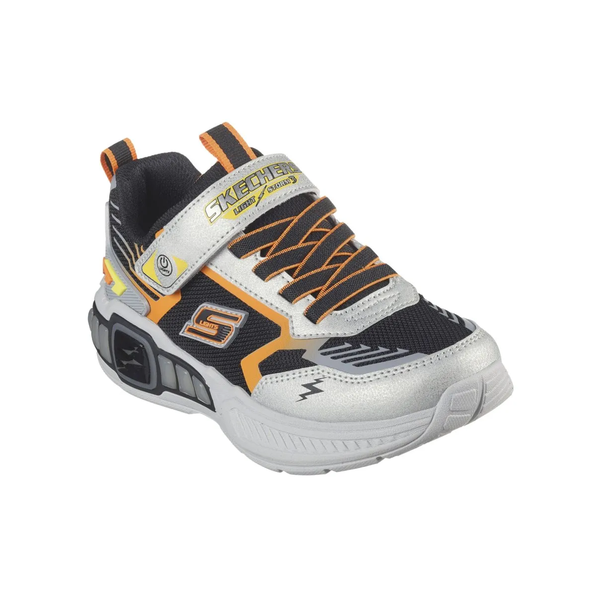 Skechers Boy's (Preschool) 400151LSLBK Light Storm 3.0 Silver/Black