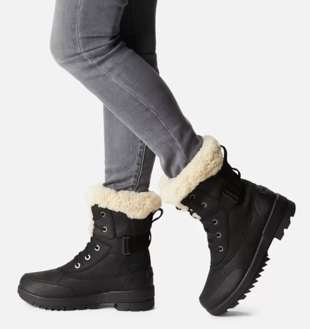 Sorel TORINO™ II Shearling Waterproof Winter Black Boots