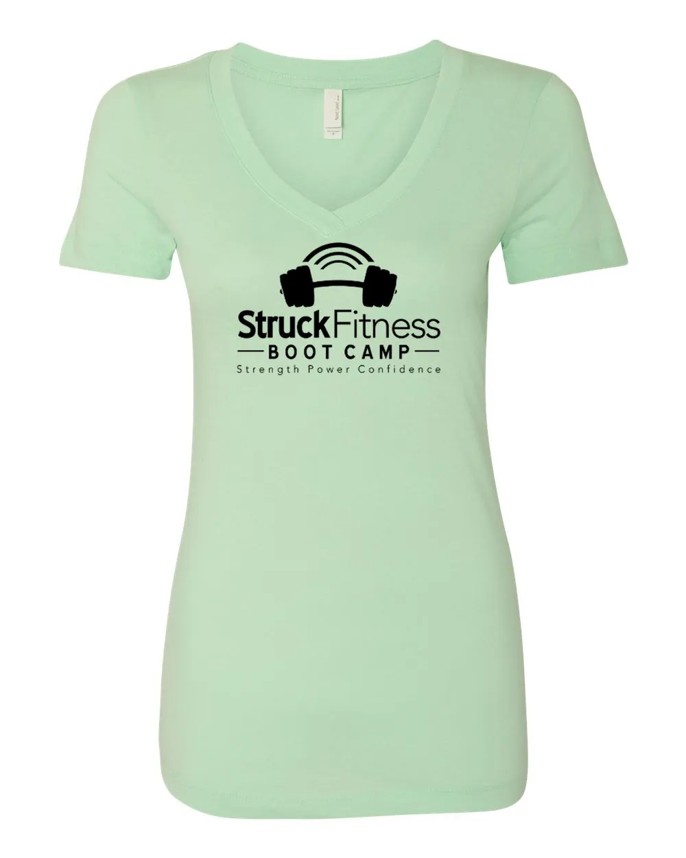 Struck Fitness Next Level - Women's Ideal V-Neck Tee - 1540 - w/ Black Out Logo