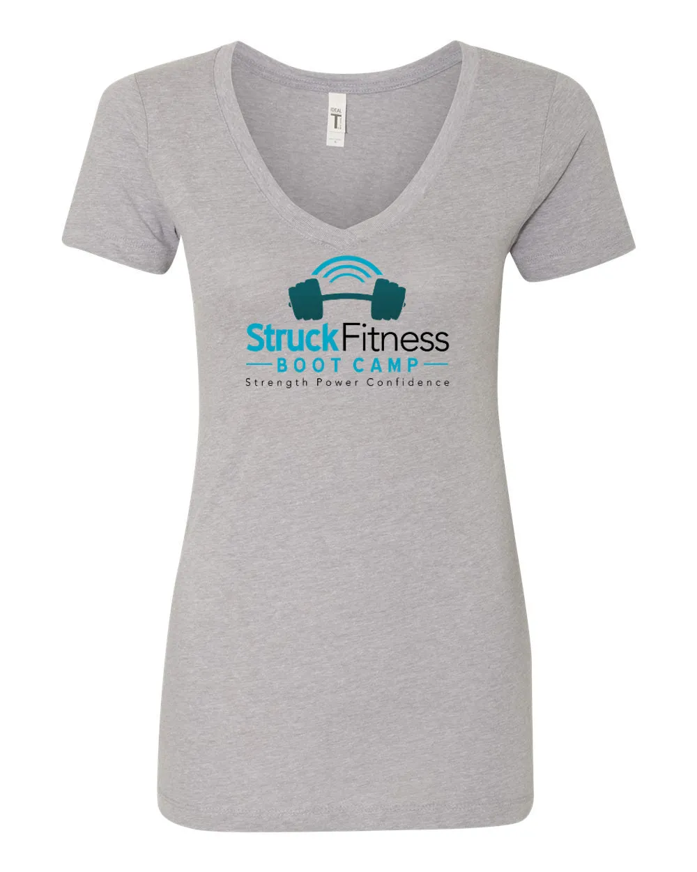 Struck Fitness Next Level - Women's Ideal V-Neck Tee - 1540 - w/ Full Color Logo