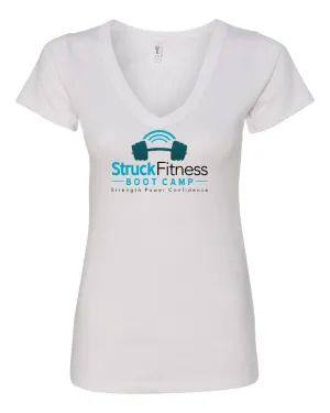 Struck Fitness Next Level - Women's Ideal V-Neck Tee - 1540 - w/ Full Color Logo